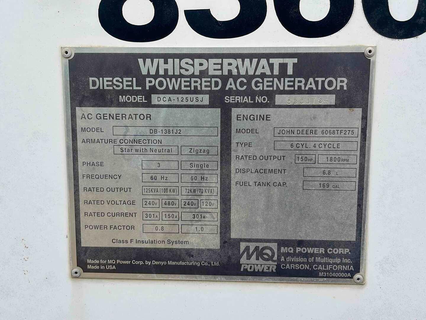 WHISPERWATT  FAV-125USJ