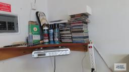 Curtis under cabinet radio/CD player, CDs, etc