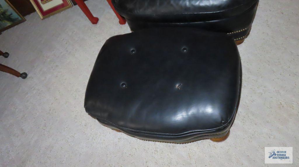 Leather chair and ottoman by Conover Chair Company