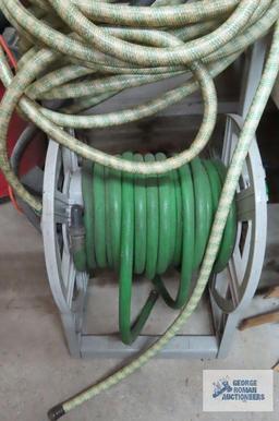 hose reel with hose and extra hose