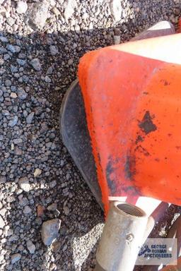 Lot of safety cones and plastic barrier