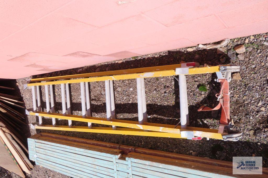 14 ft fiberglass sliding pole ladder
