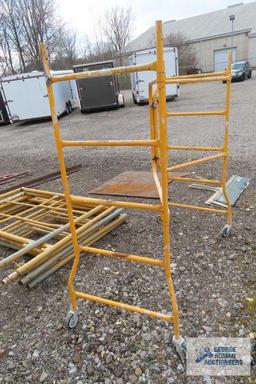 Roll about scaffolding frame