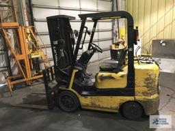 CAT FORKLIFT, MODEL GC-25 PROPANE, SIDE SHIFTER, TURNS OVER, DID NOT START