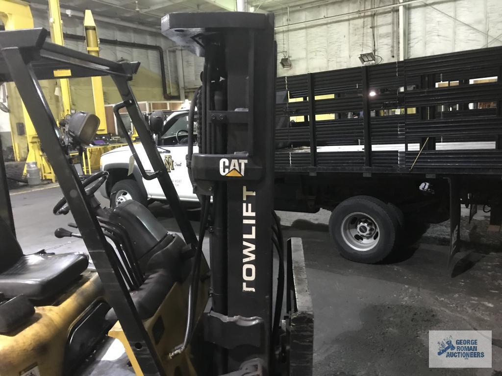 CAT FORKLIFT, MODEL GC-25 PROPANE, SIDE SHIFTER, TURNS OVER, DID NOT START