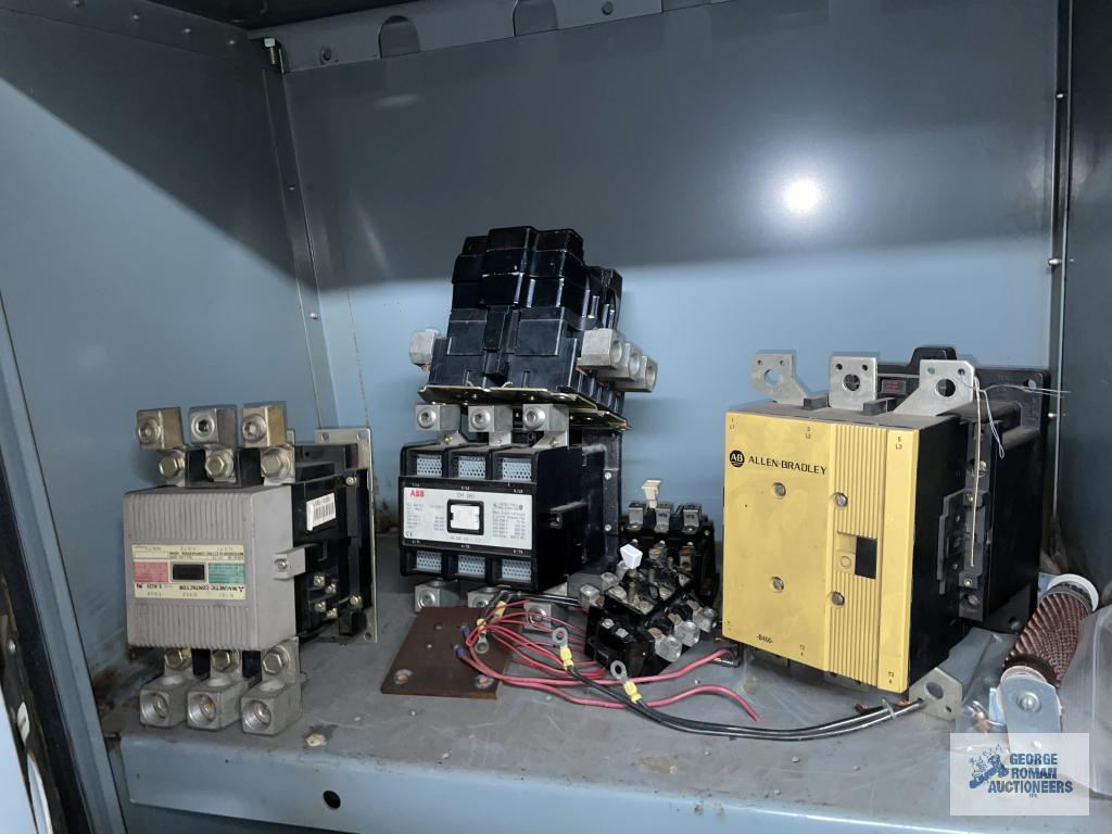BREAKERS, CONTROLS, SWITCHES AND TWO CABINETS