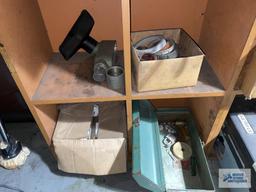 ELECTRICAL COMPONENTS AND PARTS IN WOOD CABINET