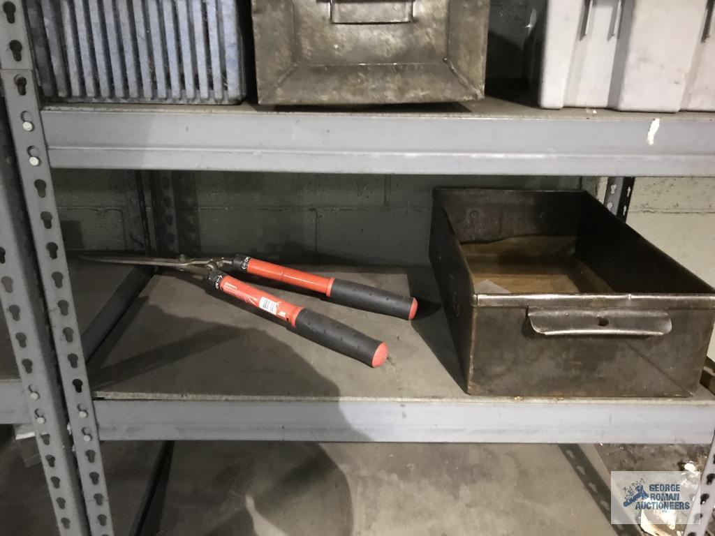 SHELVING, HAND TOOLS, GAS CANS