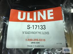 (27) ULINE 14" BLACK KNIGHT PVC GLOVES