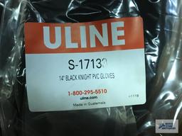 (27) ULINE 14" BLACK KNIGHT PVC GLOVES