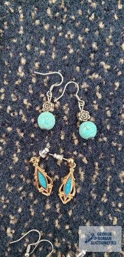 Turquoise colored stone costume jewelry