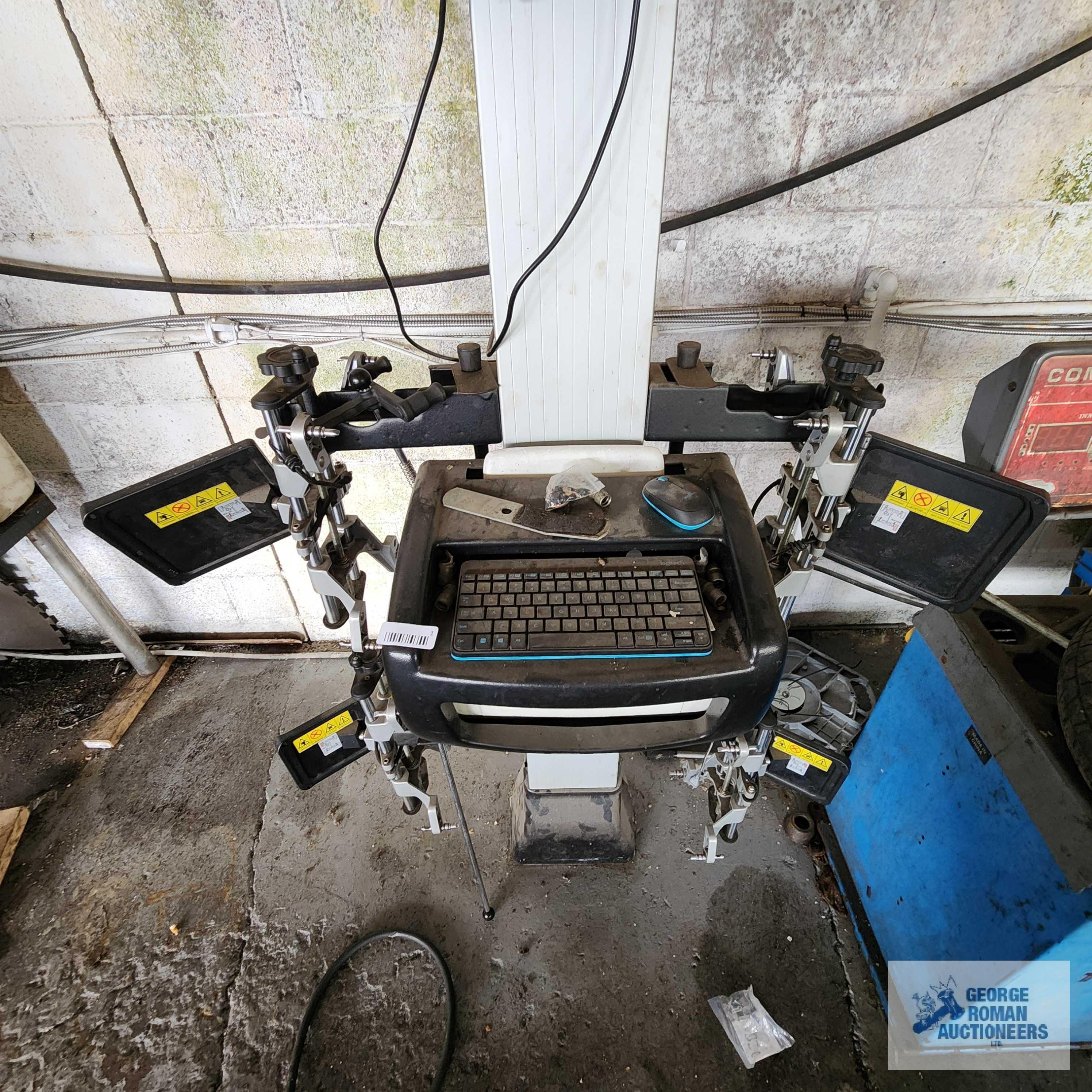 3D wheel alignment machine model KED-V6. Bring tools for removal. Sold subject to seller