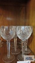 Eight Waterford stemware glasses