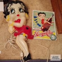 Betty Boop light up and tin sign