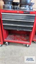 Husky roll about toolbox base with black drawers
