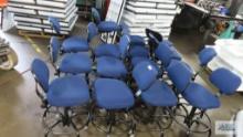 15 blue office chairs