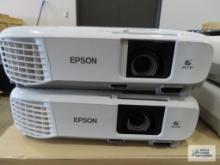 Two Epson W-39 projectors. No power cords.