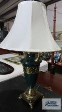 Brass and metal decorative table lamp