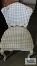 Checkered accent chair