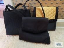 Black and gold decorative bags