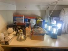 Assorted light bulbs, batteries and utility lanterns