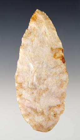 3 7/8" Adena Chace Blade made from Flint Ridge Chalcedony. Found in Delaware Co., Ohio.