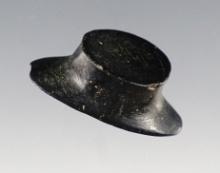 "1 3/16"" Obsidian lip plug (labret), Aztec culture, Valley of Mexico, Mexico D.F., Mexico, CE 1400-