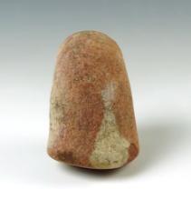 3 3/4" hoof style Pestle made from beautiful red and white Quartz. Found in Franklin Co., Ohio.