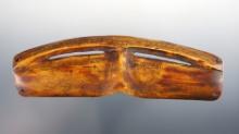 Fine 5 3/8" Inuit Snow Goggles found in Alaska. Made from nicely patinated Bone. Bennett COA.