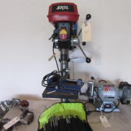 Skil Bench Drill Press, Wilton Vise and Drill Bits