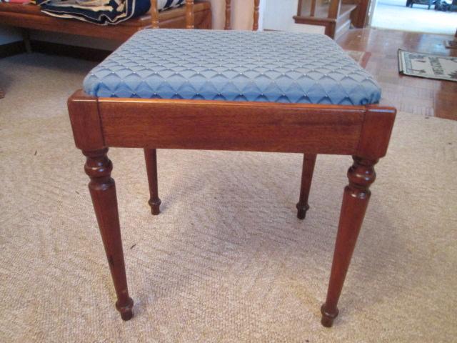 Singer Sewing Storage Seat Stool and Wood Foot Stool