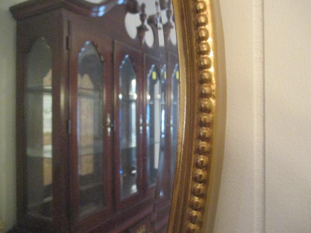 Oval Wall Hanging Beveled Mirror