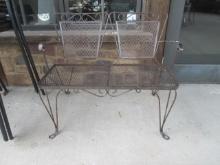 Metal Mesh Bench with Removable Cushions