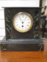 Vintage John Lomax Son & Co. Slate Mantle Clock
