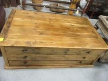 Large Rustic Reclaimed 3 Drawer Coffee Table