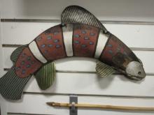 Signed Pottery Fish Wall Hanging