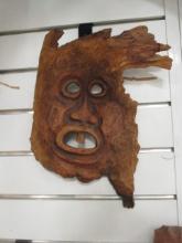 Hand Carved Wood Tree Spirit Mask