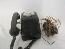 Vintage AECO AE Co. Side Mount Rotary Dial Wall Phone and