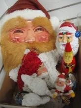 Santa Door Hanger, 3 Piece Santa Nesting Doll Set, Korean Windup Santa Toy