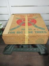 Green Painted Cast Metal Tree Stand and No. 41 Christmas Tree Holder for Large Trees