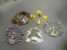 5 Round Metal Door Wreaths