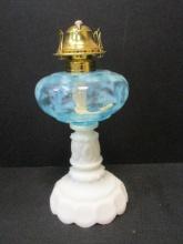 Satin Glass Base Oil Lamp