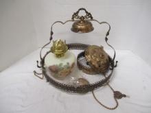 Hanging Pull Chain Oil Lamp Set