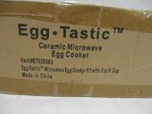 New Old Stock Egg-Tastic Ceramic Microwave Egg Cooker