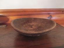 Vintage Round Wood Bowl