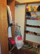 Contents of Walk-In Closet-Ladies Clothes, Men's and Ladies Shoes,