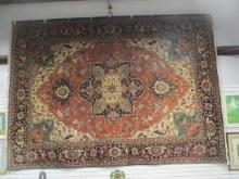 Hand Knotted Central Medallion Wool Area Rug