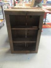 Primitive Wood Bookcase/Display Shelf