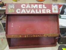 Old Metal "Camel Cavalier Winston" Store Countertop Display