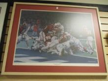Daniel A. Moore Pencil Signed/Numbered "The Goal Line Stand" 1979 Sugar Bowl